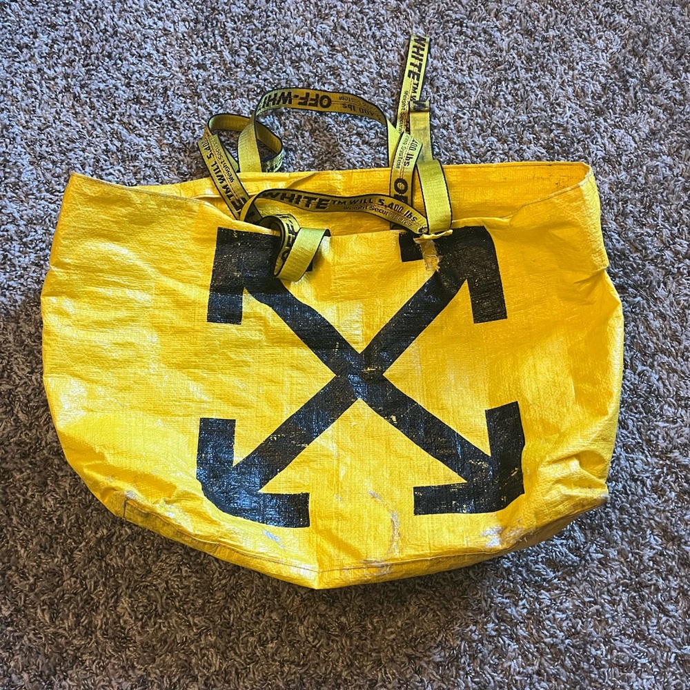 Off-White Yellow Tote Bag